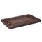 Contemporary Home Living Set of 3 Brown Alligator Rectangular Trays 23"